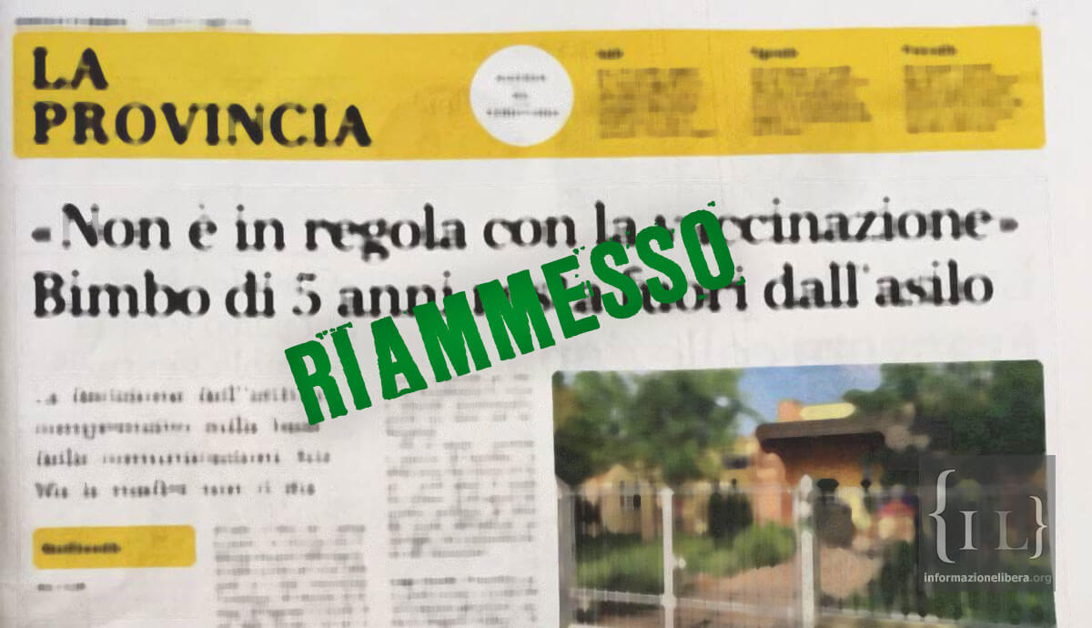 Riammesso a scuola!