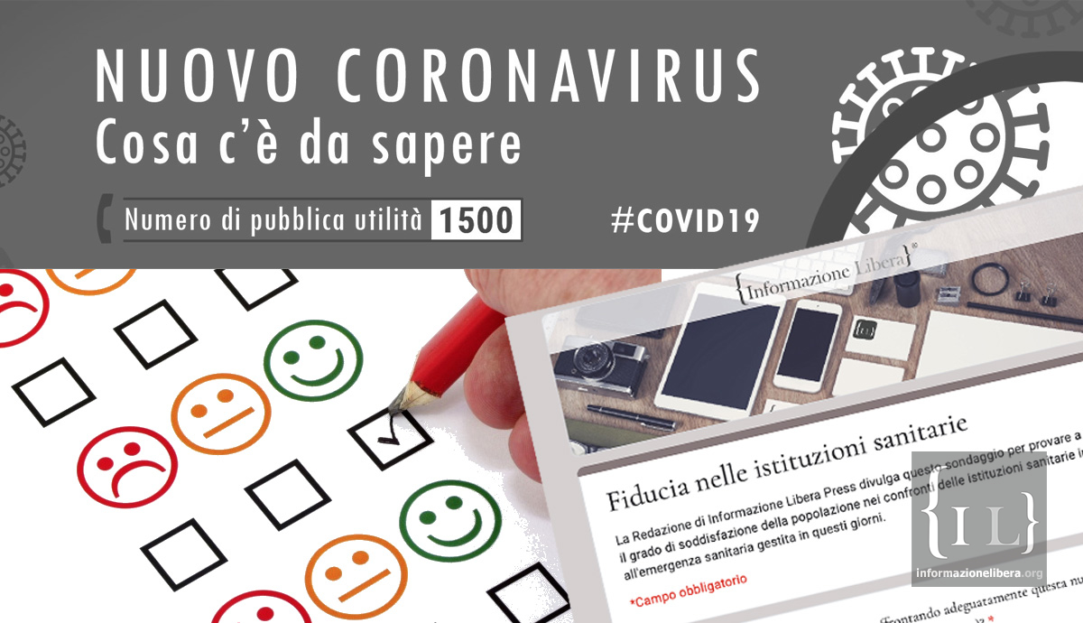 #Coronavirus, il sondaggio: quanta fiducia hai nei confronti delle istituzioni sanitarie